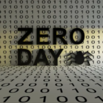 A 3D rendering of the words ‘Zero Day’ on a background of binary code.
